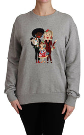 Dolce & Gabbana Gray #dgfamily Cotton Pullover Sweater -   -  Dolce & Gabbana.